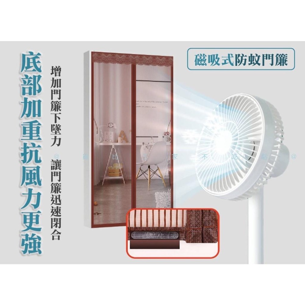 @貨比三家不吃虧@磁吸式防蚊門簾 磁吸門簾 磁鐵門簾 魔鬼黏版標準型 靜音型 網紗門簾 無痕安裝 防蟲門簾 睡簾-細節圖5