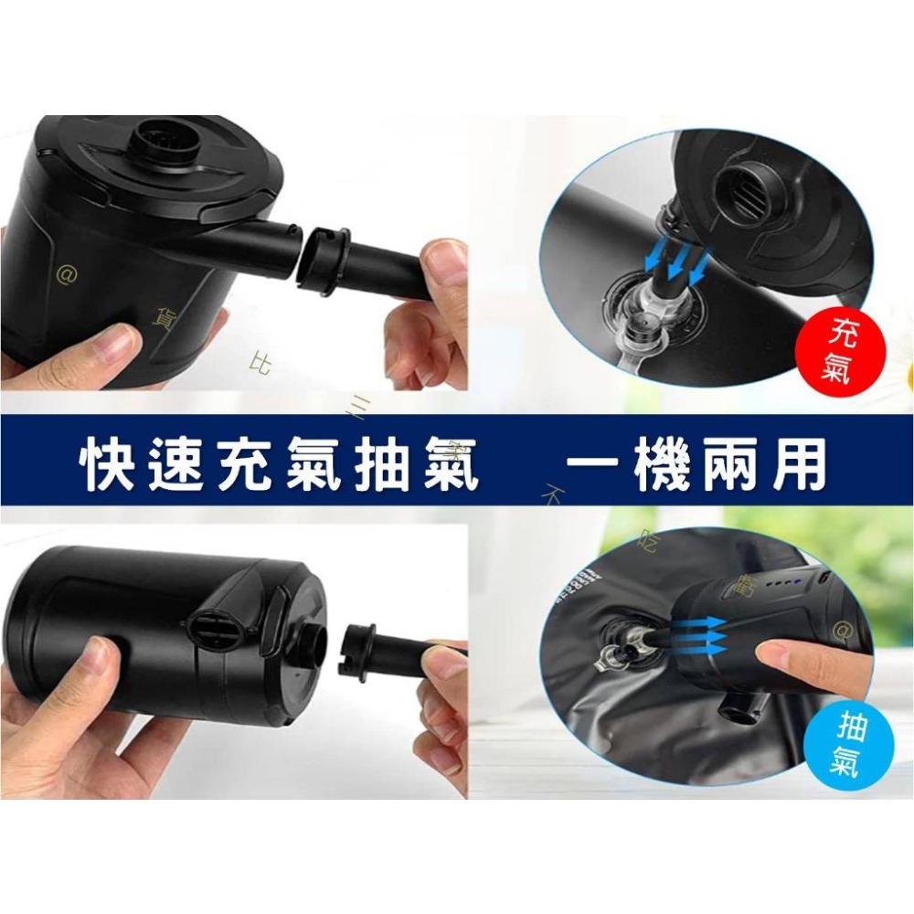 @貨比三家不吃虧@便攜式充氣幫浦 充氣泵 充氣床墊 3合1氣嘴 打氣機 智能數顯 充氣泳池 露營必備 泳圈 快速充氣-細節圖8
