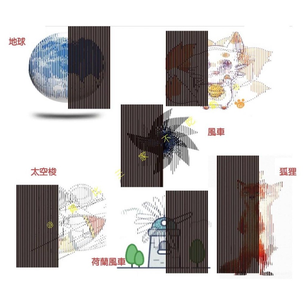 @貨比三家不吃虧@魔幻光柵動畫卡 紙上電影院 玩教具 3D光柵動畫 視覺遊戲 科學小實驗 智力開發 DIY發明 早教玩具-細節圖5