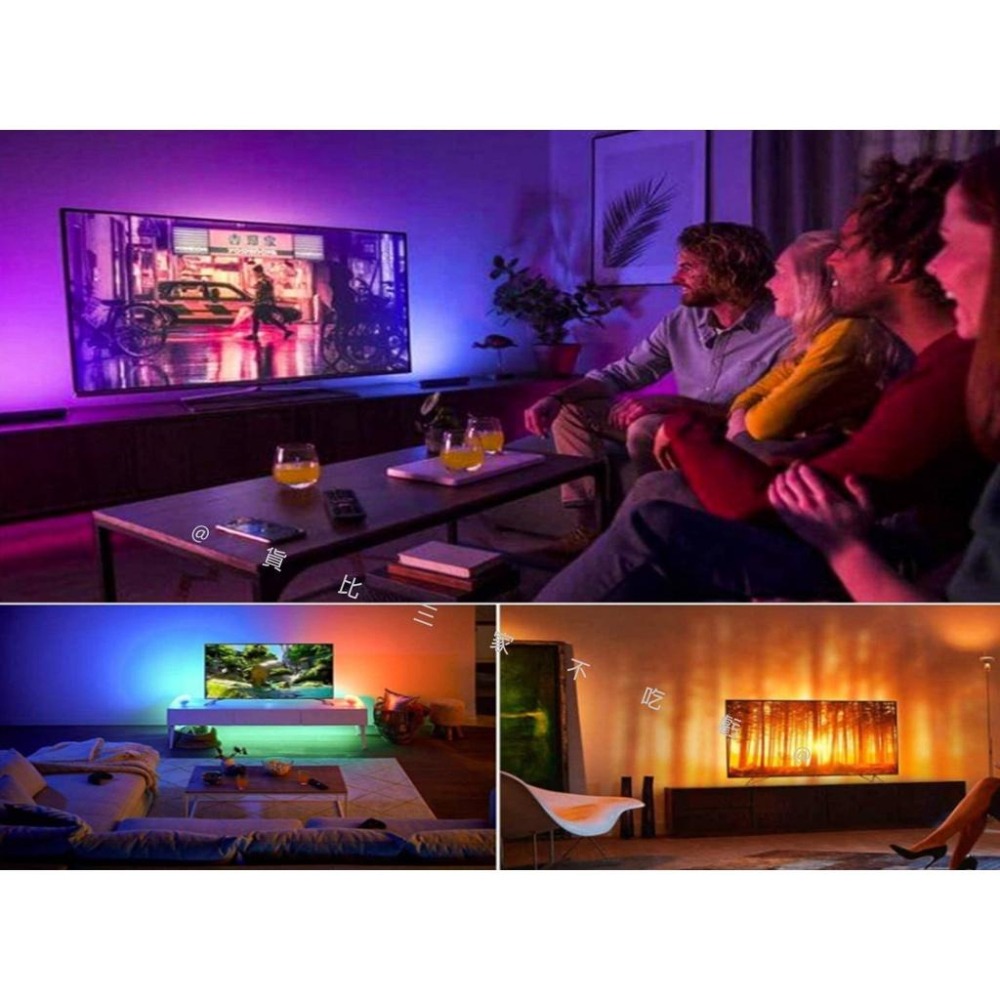 @貨比三家不吃虧@電視背景燈條 電視背景USB燈條 RGB氛圍裝飾燈帶 滴膠防水 led燈帶 霓虹燈條 DIY裝飾-細節圖2