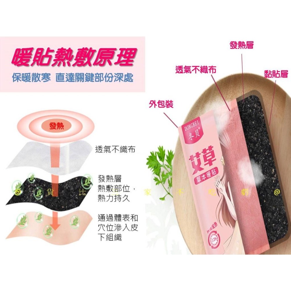 @貨比三家不吃虧@艾草/益母草暖暖貼 暖貼 貼式暖暖包 艾草暖暖包 宮寒調理熱貼 自發熱暖宮貼 暖腳貼 熱敷 暖身貼-細節圖5