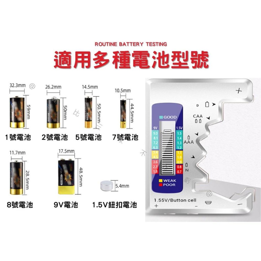 @貨比三家不吃虧@電池檢測器 電池電量檢測器 電池測試器 數位顯示 電量測試器 電量測量 電力檢測儀 電量顯示 電池檢查-細節圖7
