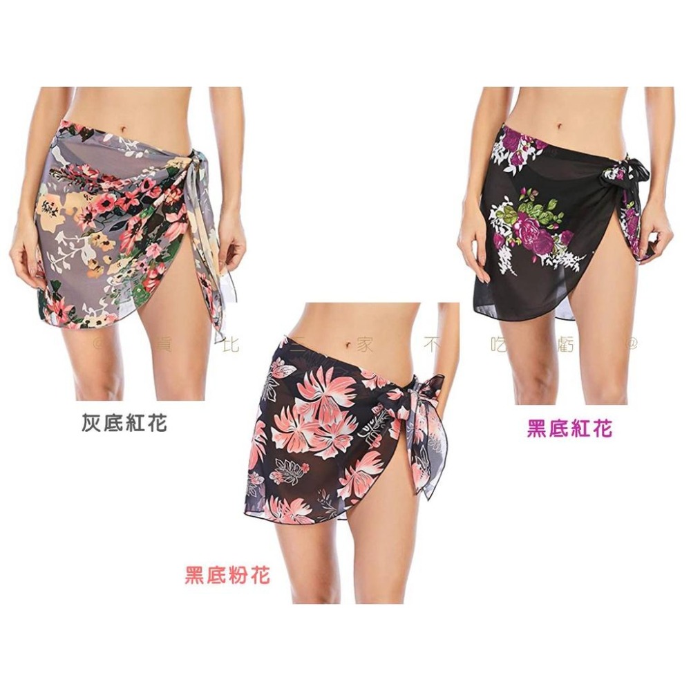 @貨比三家不吃虧@雪紡沙灘圍裙 海灘配飾 海灘巾 防晒紗裙 一片裙 泳衣時尚 肚皮舞 包臀裹裙 比基尼裙 復古印花裙圍-細節圖4