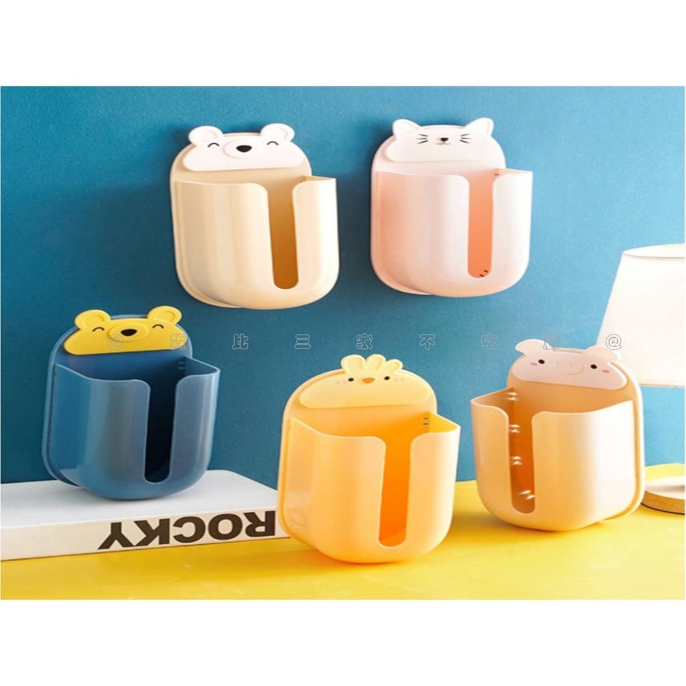 @貨比三家不吃虧@壁掛式卡通面紙盒 創意壁掛式紙巾盒 櫥櫃抽紙架 創意紙巾架 免打孔 車用面紙盒 卷紙筒 壁掛式置物架-細節圖7