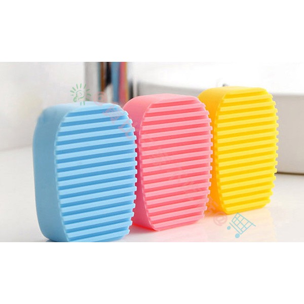 @貨比三家不吃虧@ 手握式糖果色矽膠洗衣刷 家務清潔 搓衣板 衣物清潔 白色衣物 洗衣套 潔白刷 刷刷白 洗洗白-細節圖3