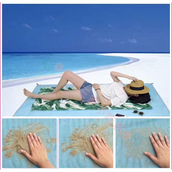 @貨比三家不吃虧@ 神奇漏沙海灘墊 沙灘墊 海灘巾 漏沙 防沙 露營 旅行 野餐墊 野餐巾 地墊布 帳篷 地墊 防水墊-細節圖4
