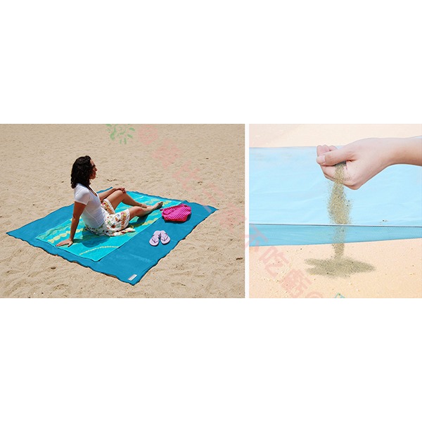 @貨比三家不吃虧@ 神奇漏沙海灘墊 沙灘墊 海灘巾 漏沙 防沙 露營 旅行 野餐墊 野餐巾 地墊布 帳篷 地墊 防水墊-細節圖5