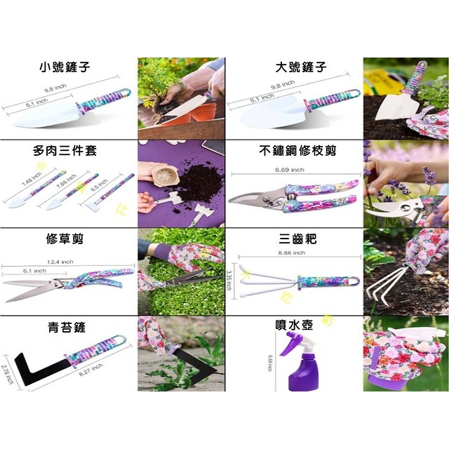 @貨比三家不吃虧@園藝種植工具套裝 園藝工具 種花工具 多肉盆栽 鐵剷 挖土耙 除草 野營工具 多肉植物工具 換盆神器-細節圖2