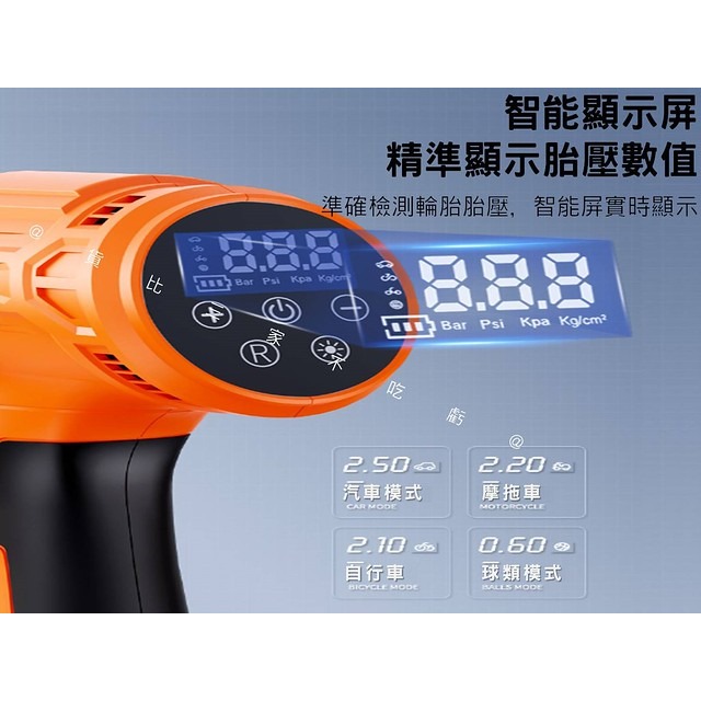 @貨比三家不吃虧@鋰電充氣機 鋰電充氣泵 汽車用 便攜式輪胎打氣泵 夜間照明 充氣寶 迷你手持 胎壓偵測 戶外打氣機-細節圖6