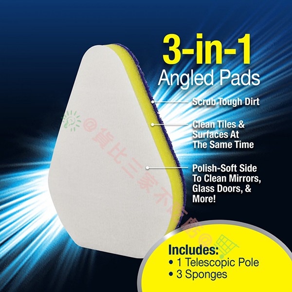 @貨比三家不吃虧@ 萬用三角拖把 懶人拖把 好神拖 多功能清潔刷 可伸縮 家用萬能清潔刷 拖把 拖地 打掃 清潔-細節圖4