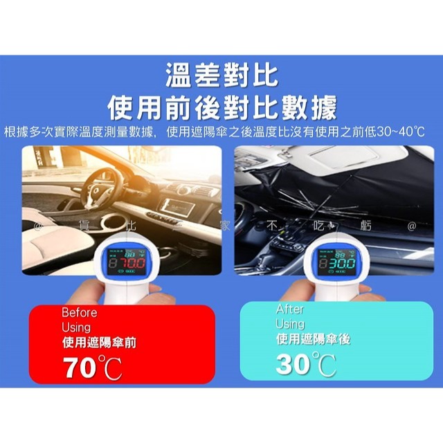 @貨比三家不吃虧@車用遮陽傘 汽車遮陽傘 超隔熱 無中棒 拉環式設計 1秒安裝 汽車防曬 汽車隔熱檔 遮光板 汽車用品-細節圖5
