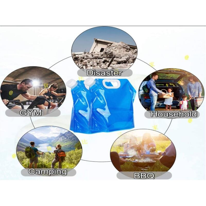 @貨比三家不吃虧@ 10L便攜式折疊水袋 水袋 儲水袋 塑料袋 蓄水袋 裝水袋 大容量 戶外便攜 折疊袋 折疊手提儲水袋-細節圖3