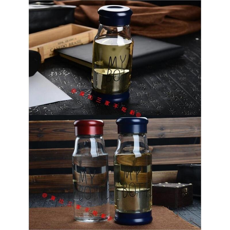 @貨比三家不吃虧@ My bottle 高硼矽手工玻璃杯 玻璃隨行杯 情侶杯 運動水壺 冷水壺 保溫袋 茶濾網 泡茶杯-細節圖5