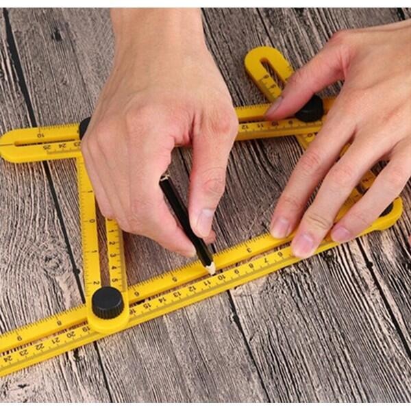@貨比三家不吃虧@ 萬用角度尺 活動四角尺 不規則折疊尺 滑動塑膠尺 多功能折疊尺 廣告尺 多功能木工尺 任意尺-細節圖7