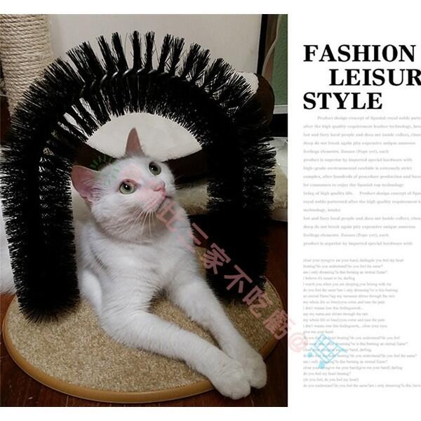 @貨比三家不吃虧@ Purrfect arch《拱形自梳門/蹭毛刷/蹭毛器》讓貓自己磨蹭、拱型貓貓毛刷 貓跳台 逗貓棒-細節圖2