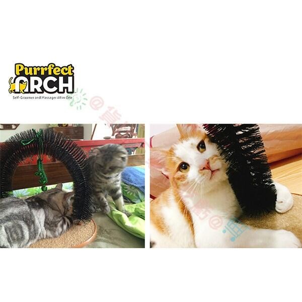 @貨比三家不吃虧@ Purrfect arch《拱形自梳門/蹭毛刷/蹭毛器》讓貓自己磨蹭、拱型貓貓毛刷 貓跳台 逗貓棒-細節圖4