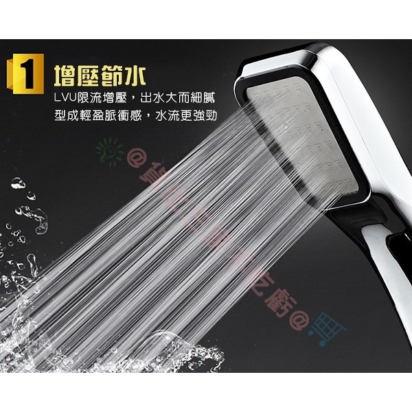 @貨比三家不吃虧@ 超強 加壓蓮蓬頭 水箭龜 300個出水孔 加壓300% 省水30% 按摩SPA 高壓 花灑 蓮蓬頭-細節圖2