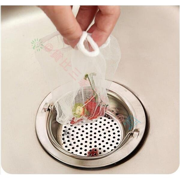 廚房水槽排水孔細網過濾袋 流理台 密網 必備 殘渣 地漏 蔬菜殘渣瀘網 水池 垃圾袋過濾網 隔水 水切袋網  濾水網-細節圖2
