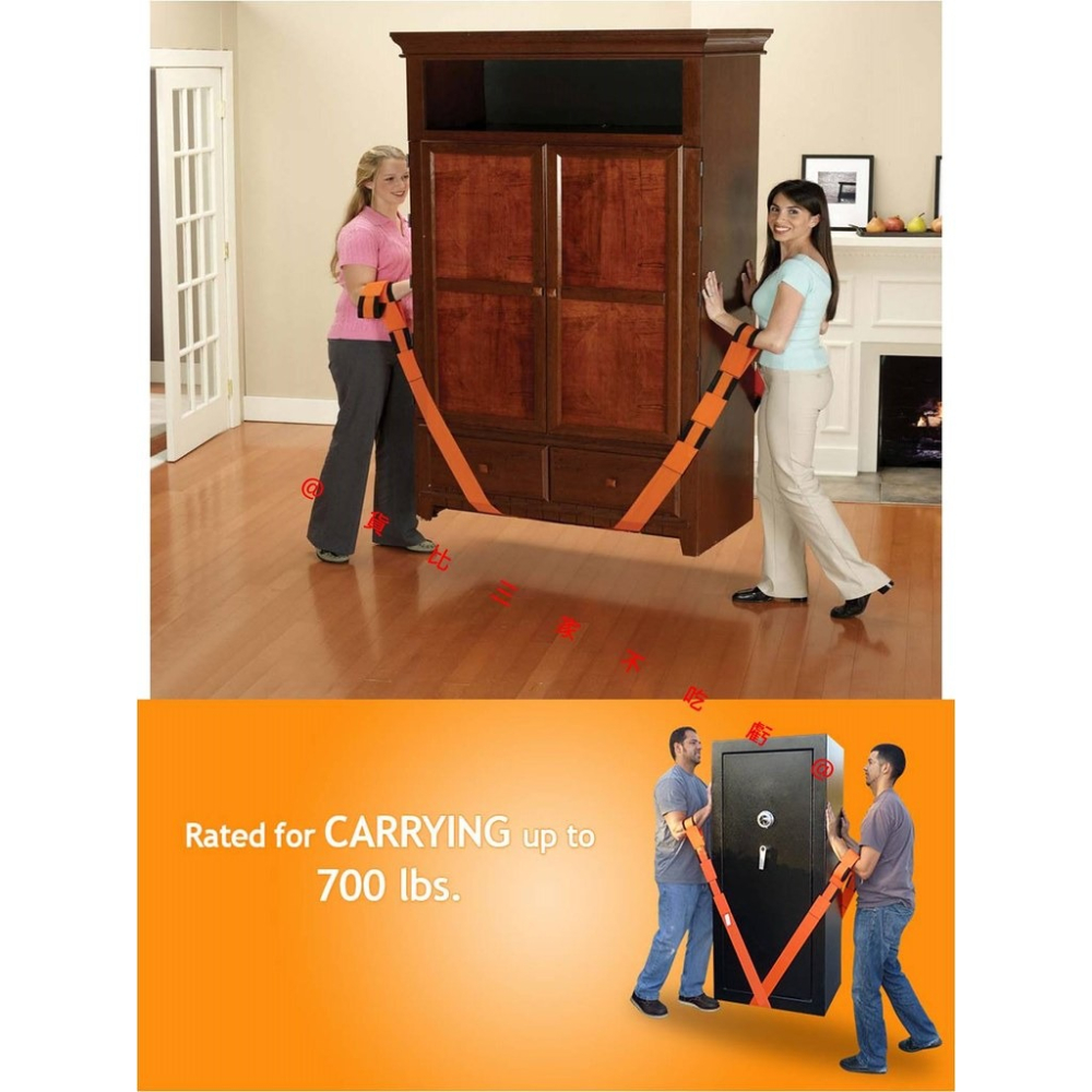 @貨比三家不吃虧@ 多用途省力搬家帶電器傢俱家具搬運帶繩重物搬運繩傢俱搬物帶電器搬運帶搬家帶搬家繩多用繩-細節圖5