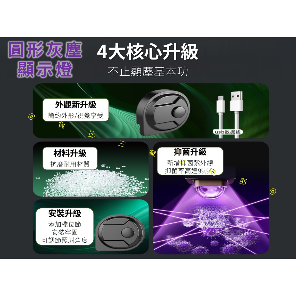 @貨比三家不吃虧@圓形灰塵顯示燈 戴森吸塵器顯塵燈 通用 洗地機 大掃除 螢幕貼膜 雷射光顯塵燈 螢光燈 雷射光 黑科-細節圖6