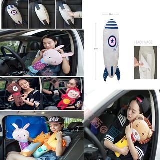 韓國卡通可愛動物汽車安全帶護套兒童抱枕 保護套 側邊枕頭 側枕 布偶 保護枕 卡通動物安撫玩偶 午睡靠枕 安全帶枕頭-細節圖6
