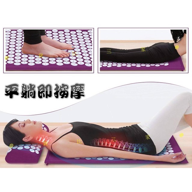 @貨比三家不吃虧@ 針刺按摩墊套組 瑜珈墊 運動墊 健身墊 拉伸墊 按摩毯 刺枕頭 背部針刺墊 全身按摩墊 墊帶 按摩器-細節圖4