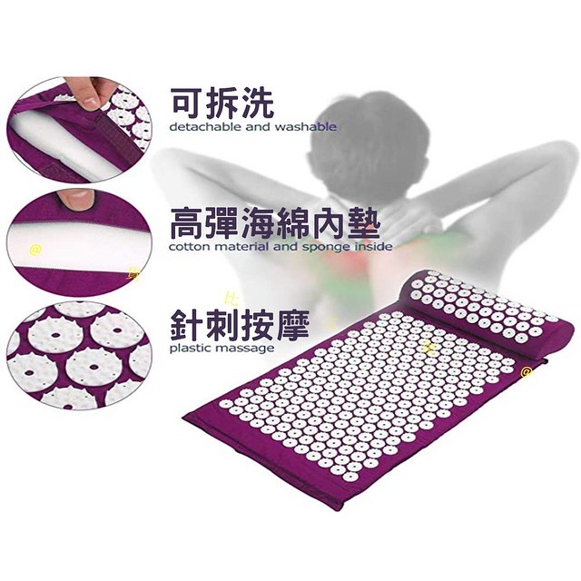 @貨比三家不吃虧@ 針刺按摩墊套組 瑜珈墊 運動墊 健身墊 拉伸墊 按摩毯 刺枕頭 背部針刺墊 全身按摩墊 墊帶 按摩器-細節圖5