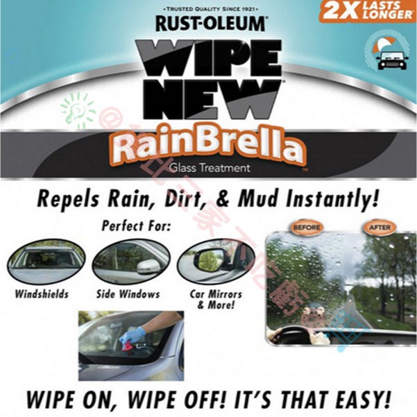 @貨比三家不吃虧@ wipe new Rainbrella 玻璃防潑水劑 防水清洗劑 玻璃清潔好幫手 防潑水劑 脫水劑-細節圖6