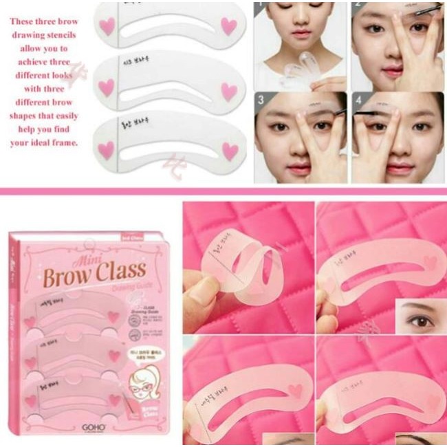 眉形辅助卡 Brow Class 畫眉工具 眉形卡 修眉 輔助器 畫眉卡 新手工具 三入一組 三種眉型 彩妝工具 畫眉神-細節圖2