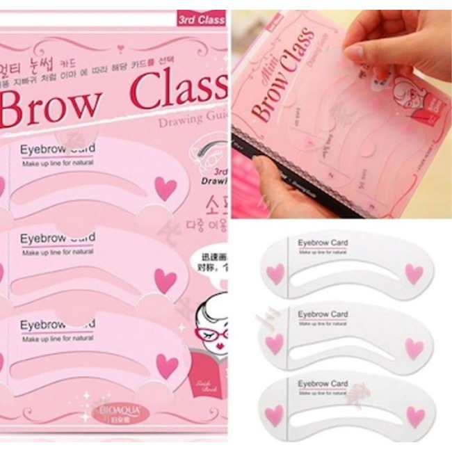 眉形辅助卡 Brow Class 畫眉工具 眉形卡 修眉 輔助器 畫眉卡 新手工具 三入一組 三種眉型 彩妝工具 畫眉神-細節圖3