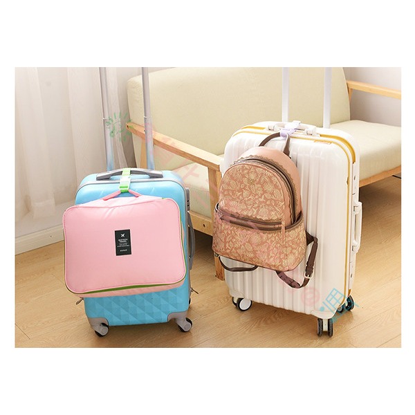 @貨比三家不吃虧@ 行李箱子固定掛帶 嬰兒車掛架 出國旅行箱 掛帶出差 便攜掛扣 小行李合併束帶 綁帶 打包帶 省力掛-細節圖6