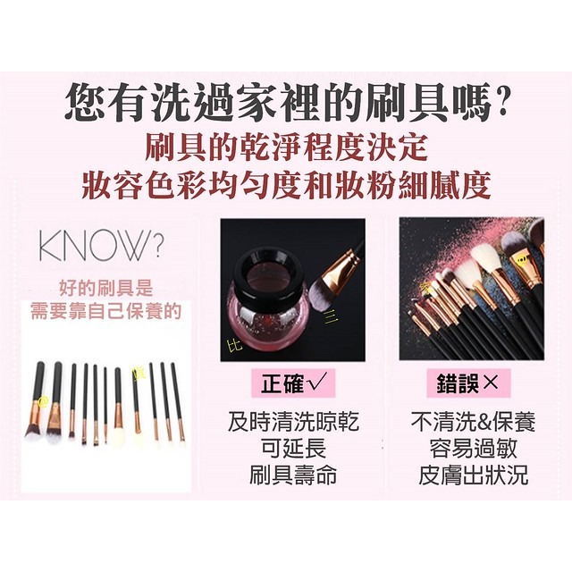 @貨比三家不吃虧@ 電動刷具清洗器 自動 刷具清洗機 刷具清潔機 刷具洗潔機 刷具洗衣機 化妝刷 美容家電 美妝工具-細節圖2