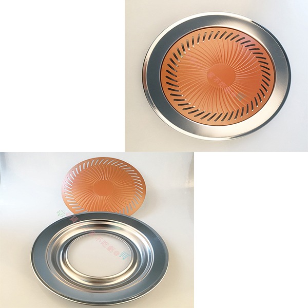 STOVETOP GRILL 高級烤盤 不沾鍋 無煙烤盤 韓式烤肉 中秋節烤肉 烤魚 烤五花 超讚圓形烤盤 烤肉架 1-細節圖5