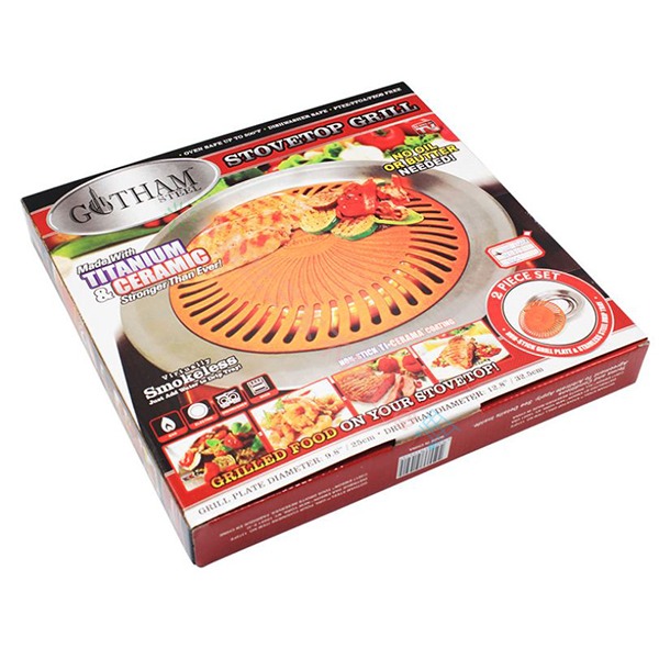 STOVETOP GRILL 高級烤盤 不沾鍋 無煙烤盤 韓式烤肉 中秋節烤肉 烤魚 烤五花 超讚圓形烤盤 烤肉架 1-細節圖6