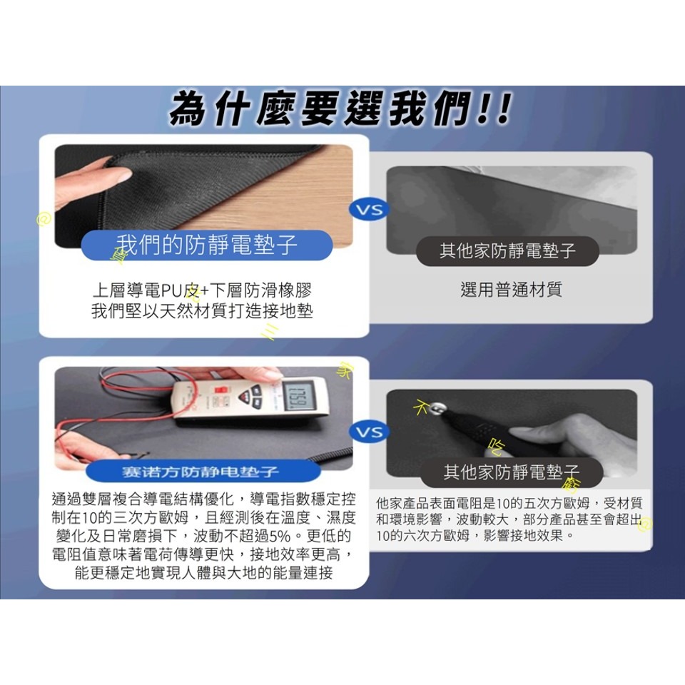 @貨比三家不吃虧@腳踏接地墊 接地線 排靜電地墊 坐墊 腳踏墊 零伏接地墊 辦公桌墊 導電皮革 萬用接地墊 辦公小物 減-細節圖6