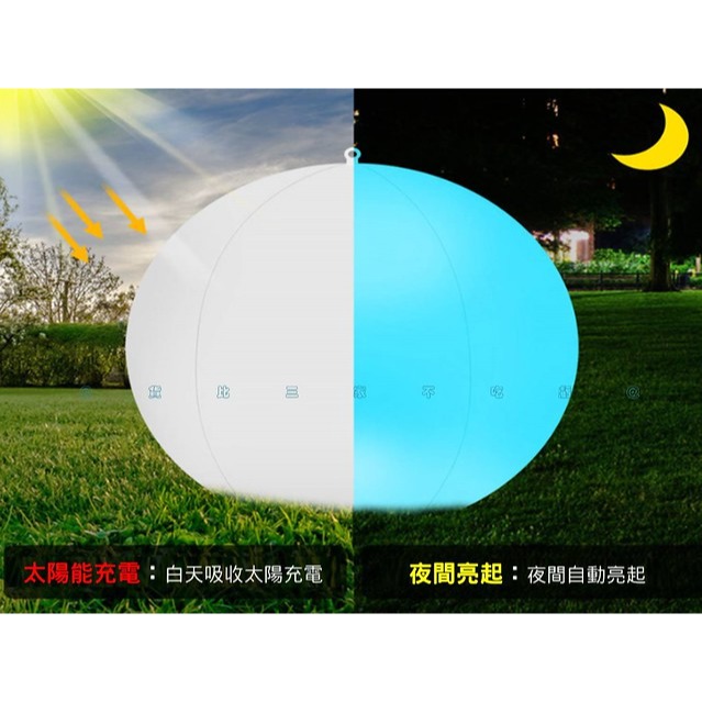 LED聖誕水漂球 戶外防水裝飾燈 草坪燈 庭院草坪路燈 落地燈 園林地燈 遙控led發光球 氣氛佈置 充氣球 夜光球燈-細節圖2