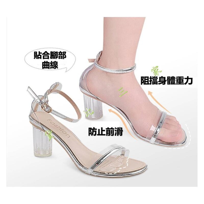 高跟鞋軟膠止滑墊 腳底不滑倒 止滑片 半掌 隱形套 耐磨 薄版 行走安全 前掌貼 T型腳後跟 氣墊 紓壓 減壓 可裁切-細節圖6
