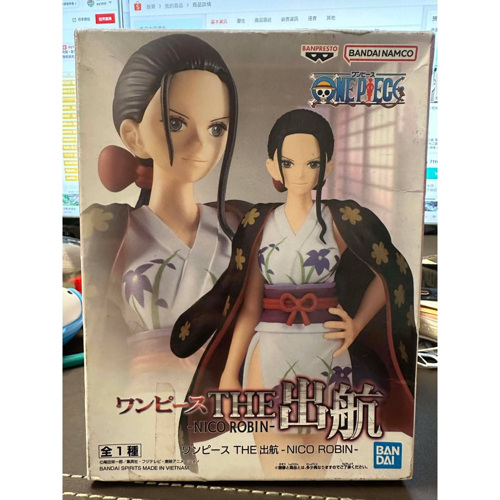日版 金證 海賊王 公仔 THE 出航 妮可 羅賓 和之國 航海王 景品 BANPRESTO 萬普 THE出航 玩具-細節圖5