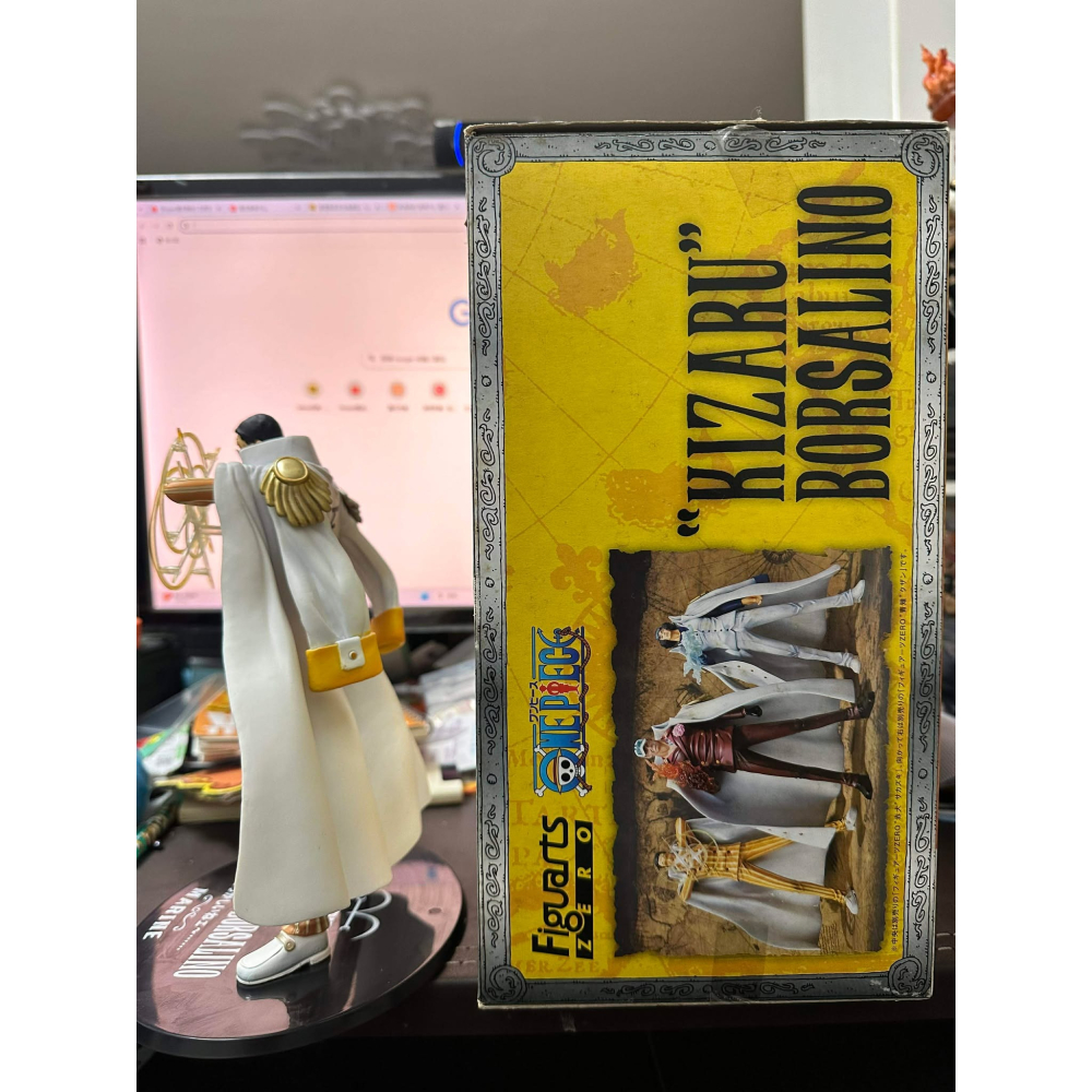 figuarts zero 海賊王 航海王 海軍 黃猿 模型 公仔 日版 金證 三大將 絕版 老物 萬代 萬普 拆擺無損-細節圖2