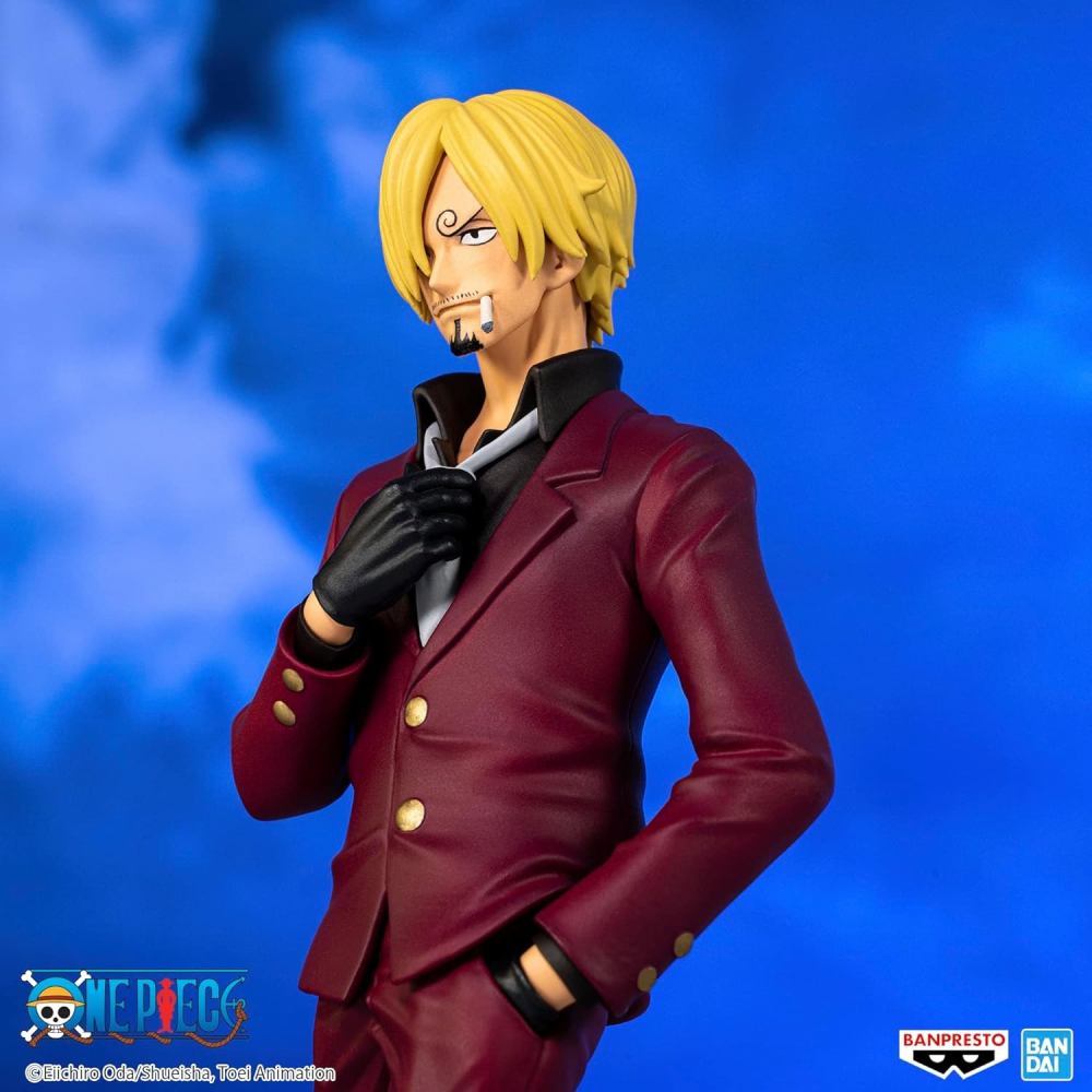 日版 金證 正版 航海王 海賊王 SANJI THE 出航 賓什莫克 香吉士 山治 鬼島 BANDAI 公仔 萬普 萬代-細節圖3