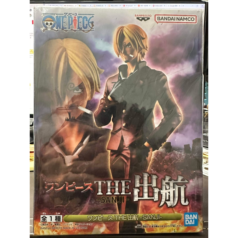 日版 金證 正版 航海王 海賊王 SANJI THE 出航 賓什莫克 香吉士 山治 鬼島 BANDAI 公仔 萬普 萬代-細節圖9