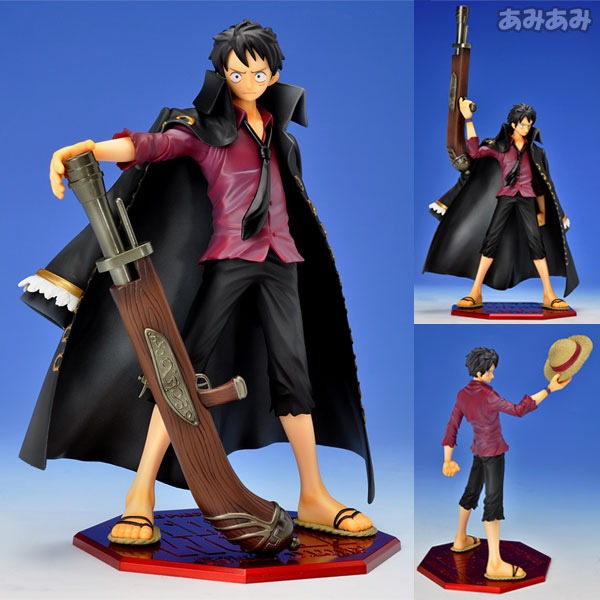 正版 銀證 黑貓 海賊王 航海王 POP P.O.P 蒙奇·D·魯夫 魯夫 強者天下 劇場版 披風 拿槍 STRONG-細節圖4