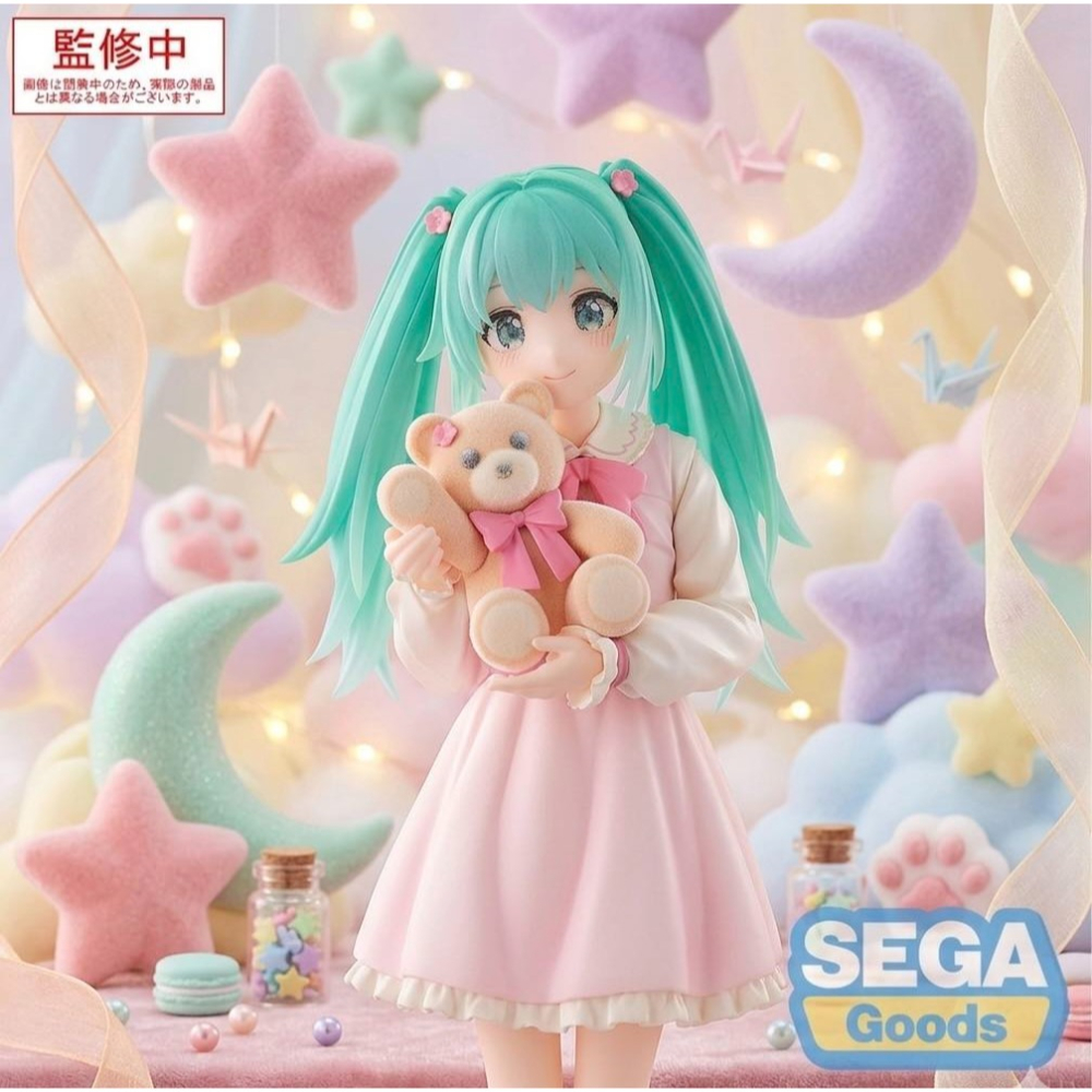 日版 景品 SEGA 初音未來 Luminasta MIKU 初音 概念系列 vol.3 小熊 睡衣 公仔 日下氏 原畫-細節圖3
