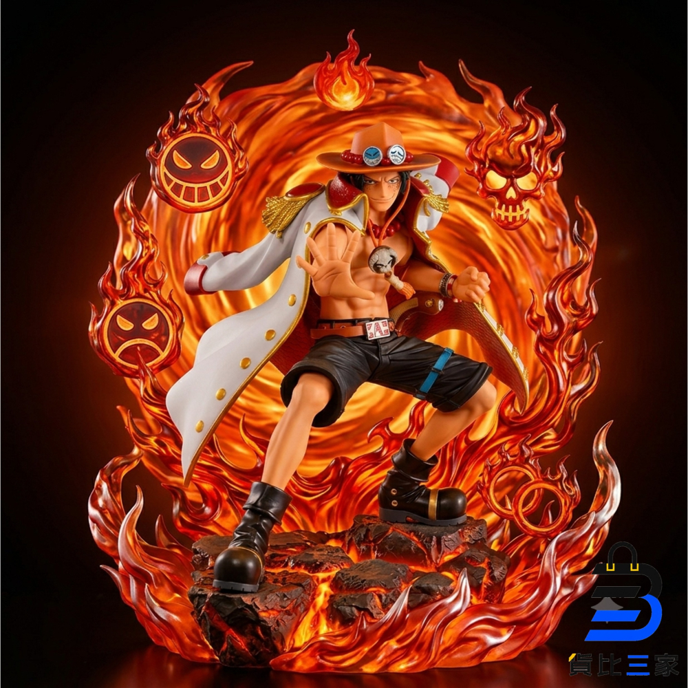 日版 日空版 海賊王 航海王 一番賞 最後賞 最終賞 Legends 拆擺 波特卡斯 D 艾斯 ACE 火拳艾斯 披風-細節圖2
