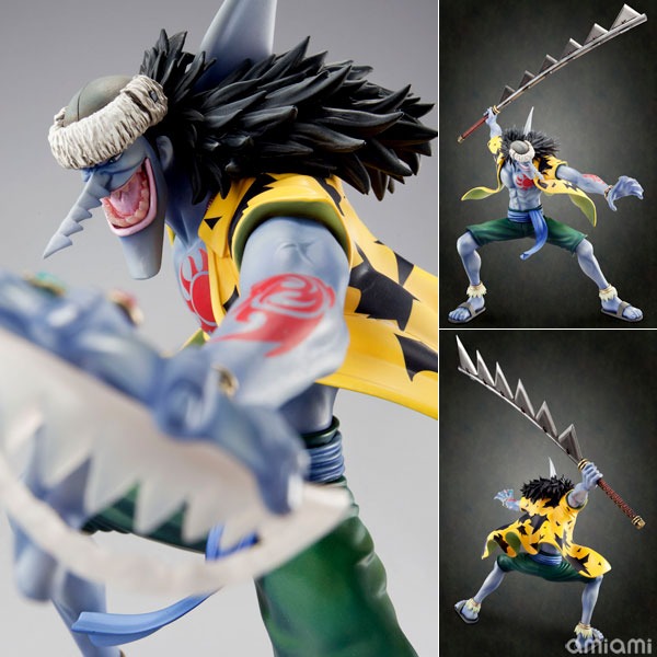 日版 紅證 金證 航海王 海賊王 魚人帝國 魚人海賊團 惡龍 POP P.O.P DX  模型 公仔 斬鯊刀 鋸刀 鯊魚-細節圖4