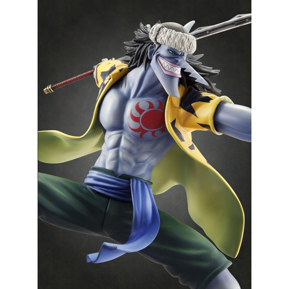 日版 紅證 金證 航海王 海賊王 魚人帝國 魚人海賊團 惡龍 POP P.O.P DX  模型 公仔 斬鯊刀 鋸刀 鯊魚-細節圖5