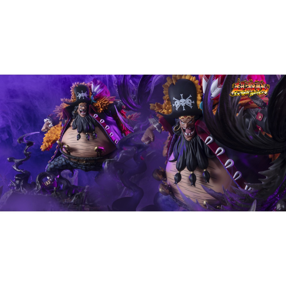正版綠貓 Figuarts Zero 超激戰 黑鬍子 馬歇爾·D·汀奇 海賊王 四皇 公仔 鬼島 航海王 拆檢無損 闇水-細節圖4