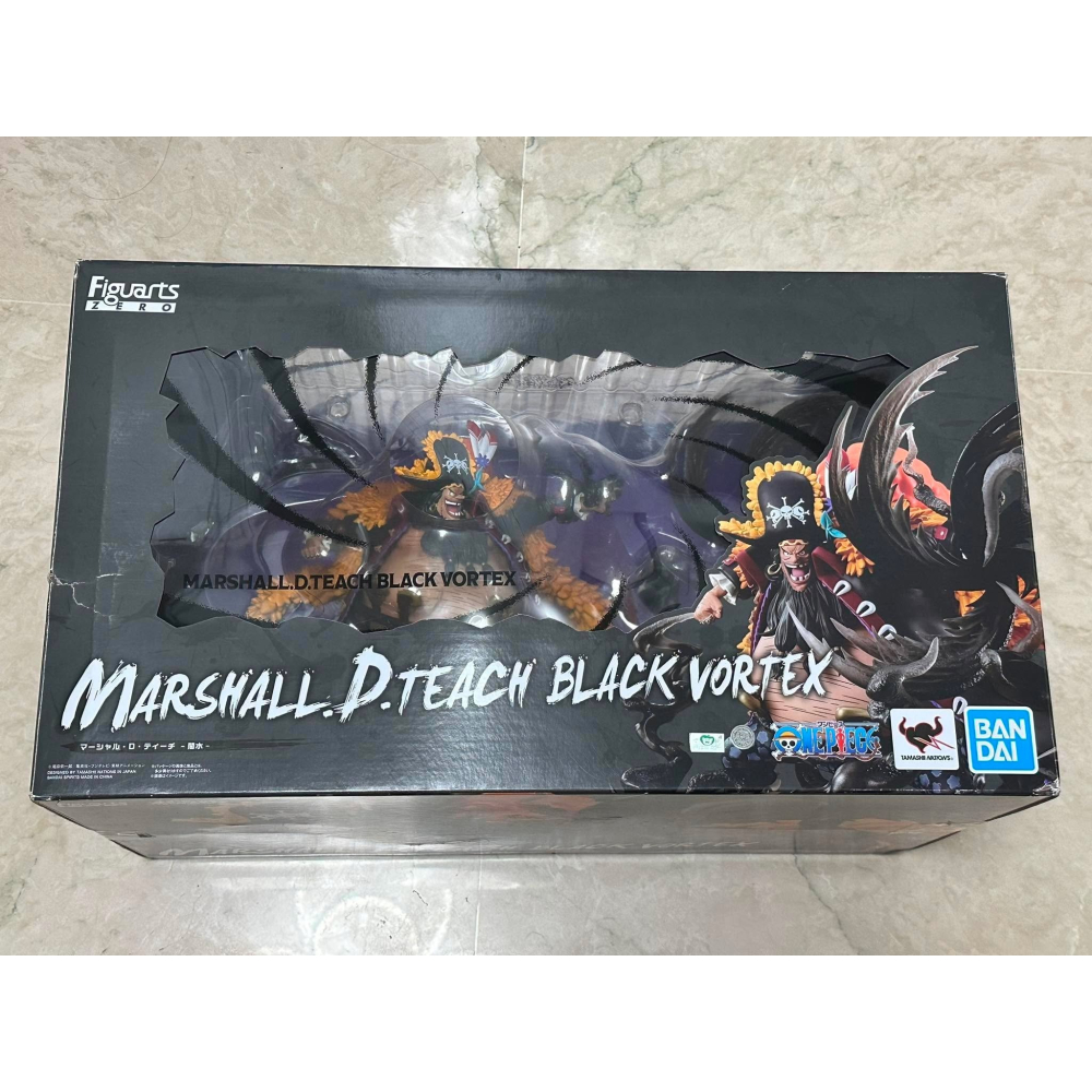 正版綠貓 Figuarts Zero 超激戰 黑鬍子 馬歇爾·D·汀奇 海賊王 四皇 公仔 鬼島 航海王 拆檢無損 闇水-細節圖5