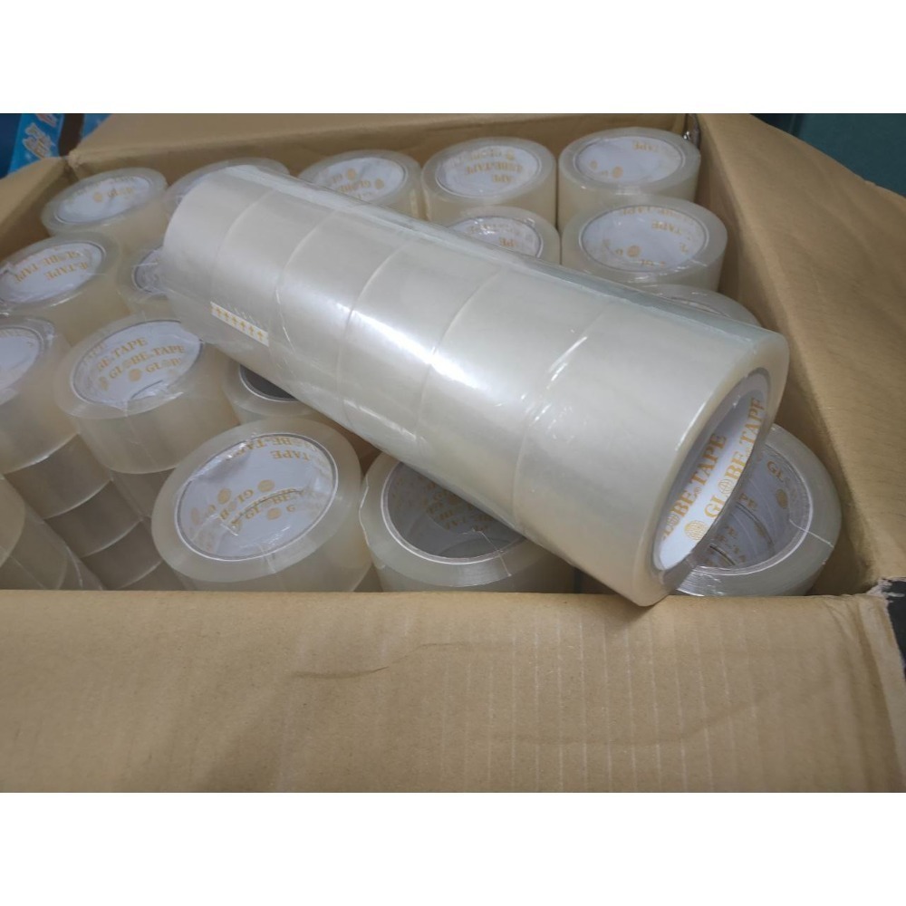 ⚡黃地球⚡ OPP 一般 透明 包裝膠帶 GLOBE 地球牌 48mm*80M*0.043mm 封箱膠帶高黏度 包裝材料-細節圖2
