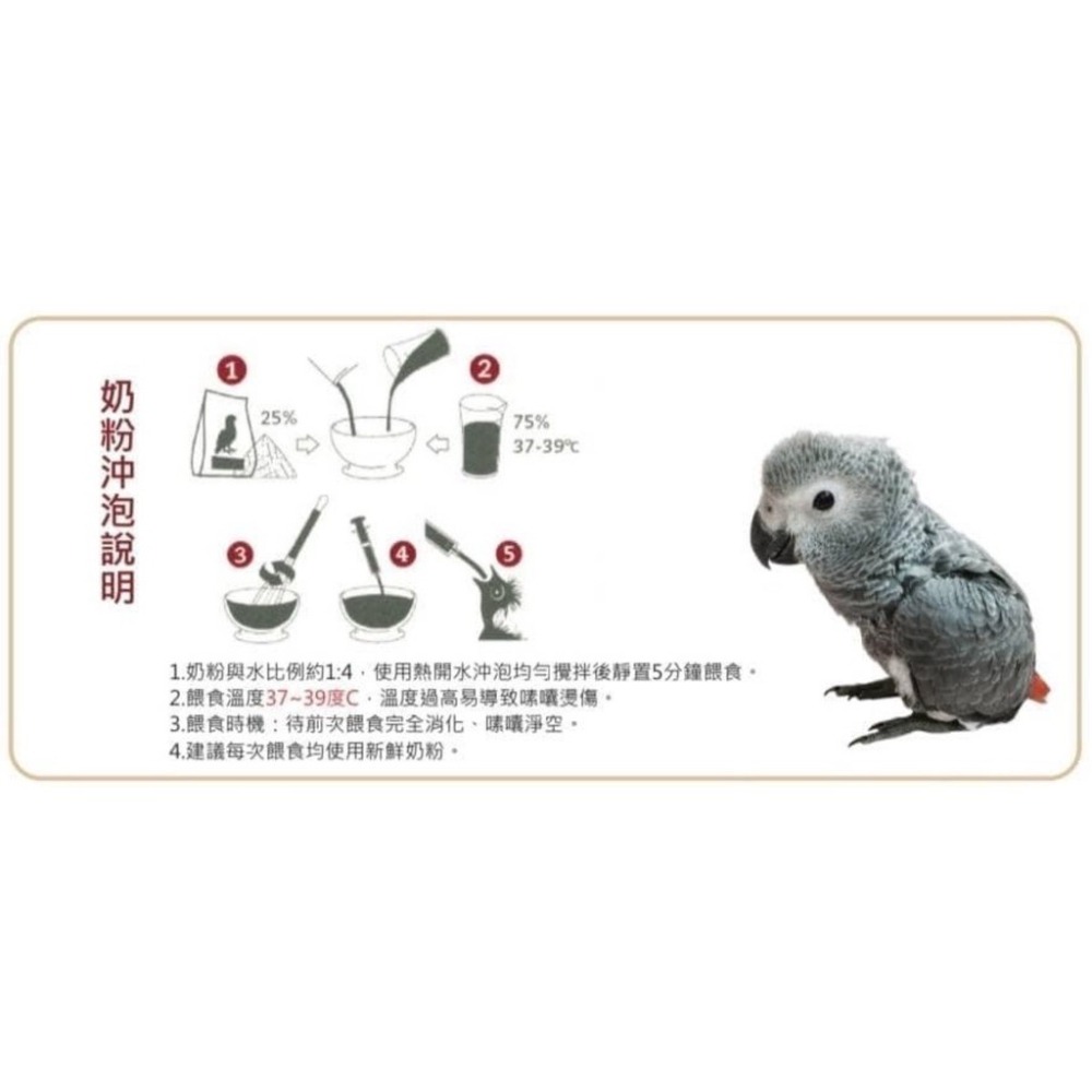 <北站鳥園>帕特PSITTACUS / 第三階段高脂肪鸚鵡奶粉 / 5公斤 / 超取限1包-細節圖3
